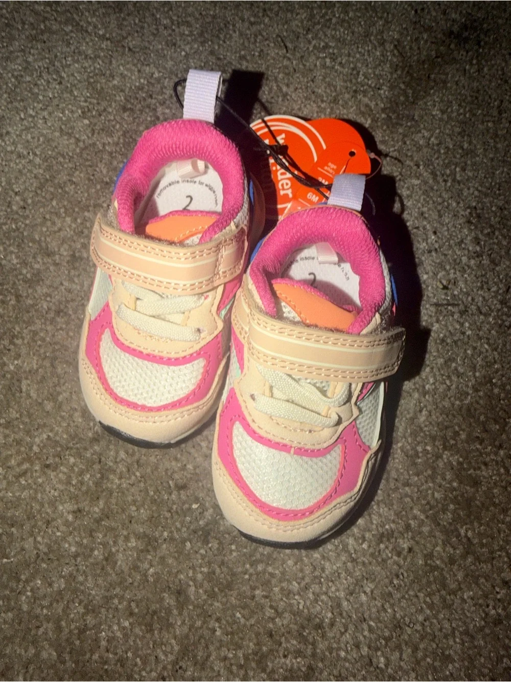 wonder nation Pink, Blue & Cream Toddler Athletic Sneakers